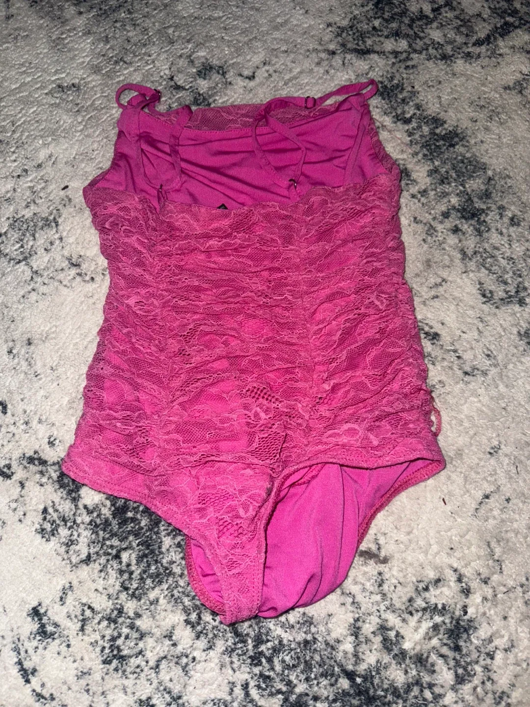 Forever 21 Pink Lace Bodysuit - Size Small image indicator(2)