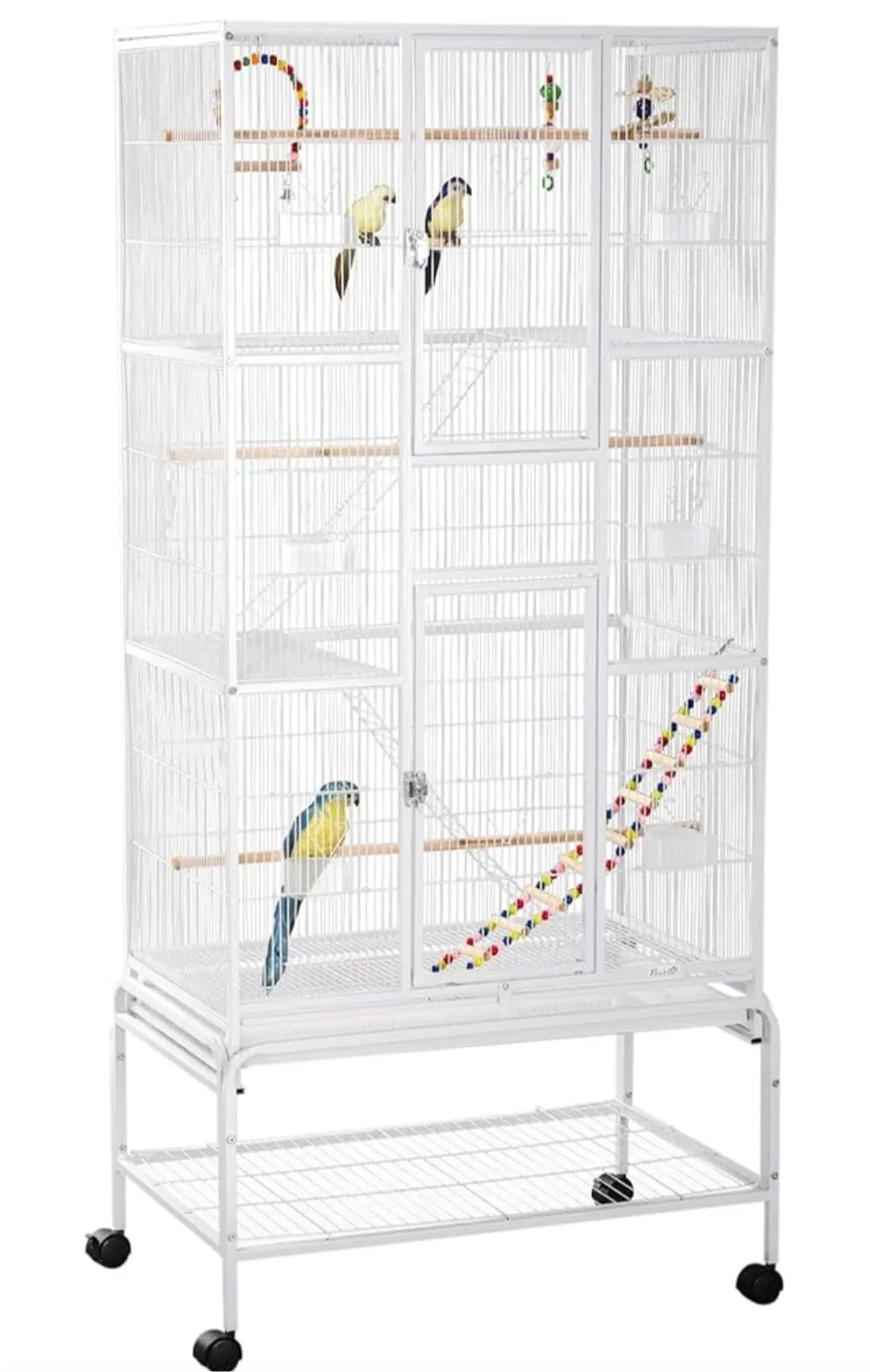 Large White Bird Cage - Like New! image indicator(7)