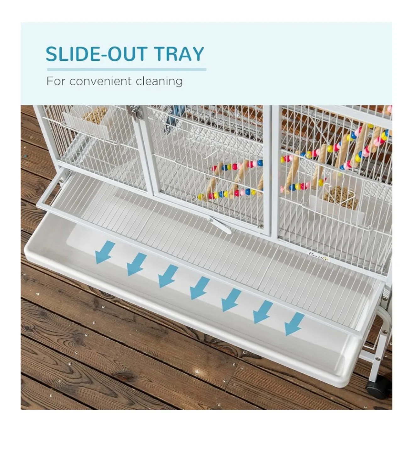 Large White Bird Cage - Like New! image indicator(8)