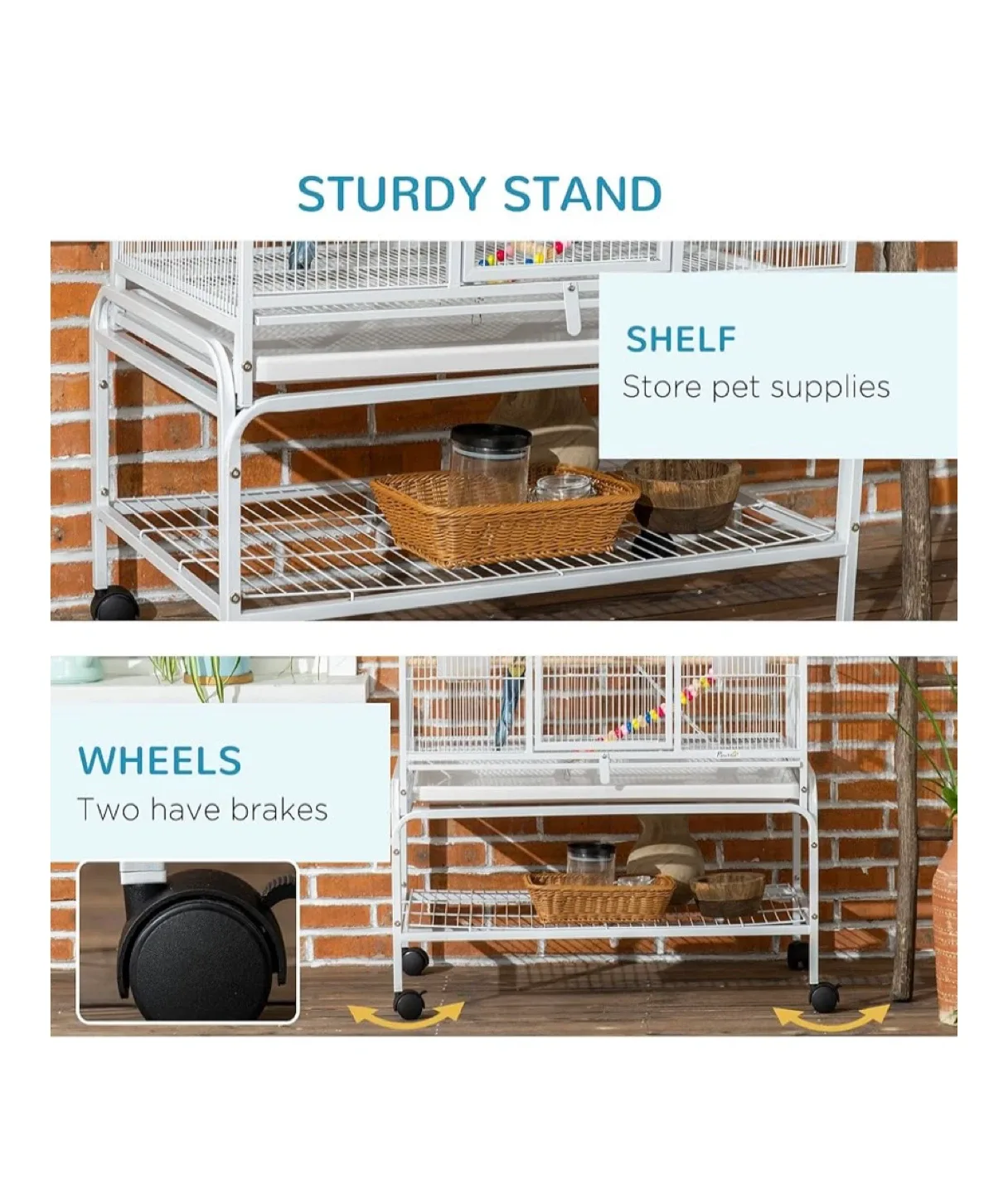 Large White Bird Cage - Like New! image indicator(10)