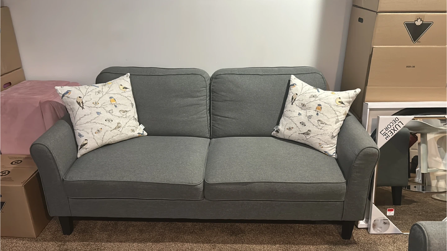 Grey Loveseat Sofa - Like New! - photo 3
