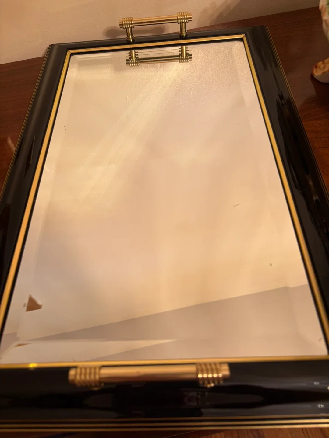 Black & Gold Decorative Tray thumbnail