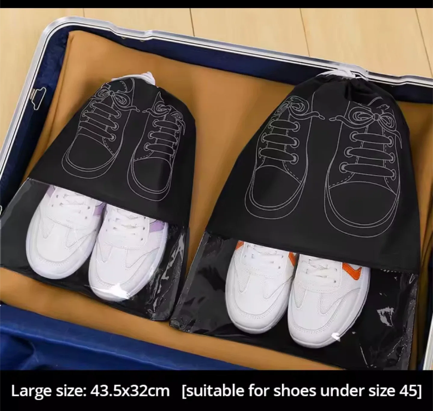 Black Shoe Bags - L-5PCS - New thumbnail