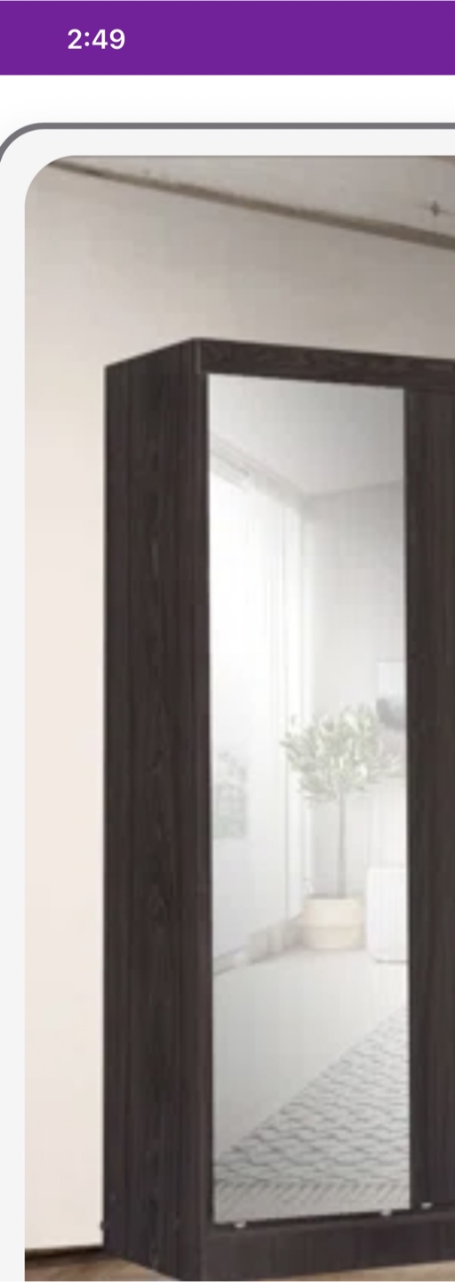 Dark Brown Wardrobe with Mirror Door very excellent condition - photo 5