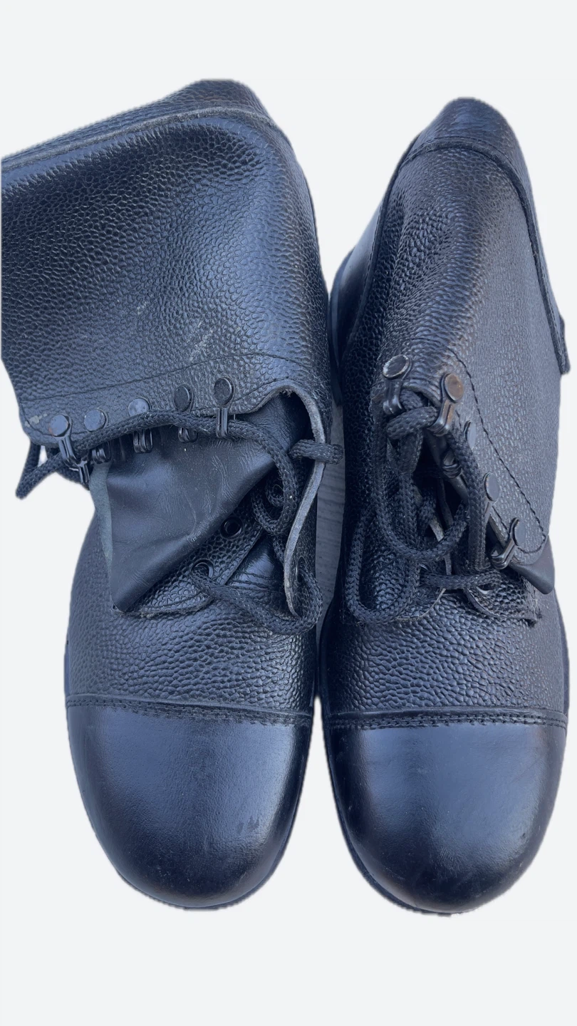 Black Leather Work Boots - Size 9 - photo 2