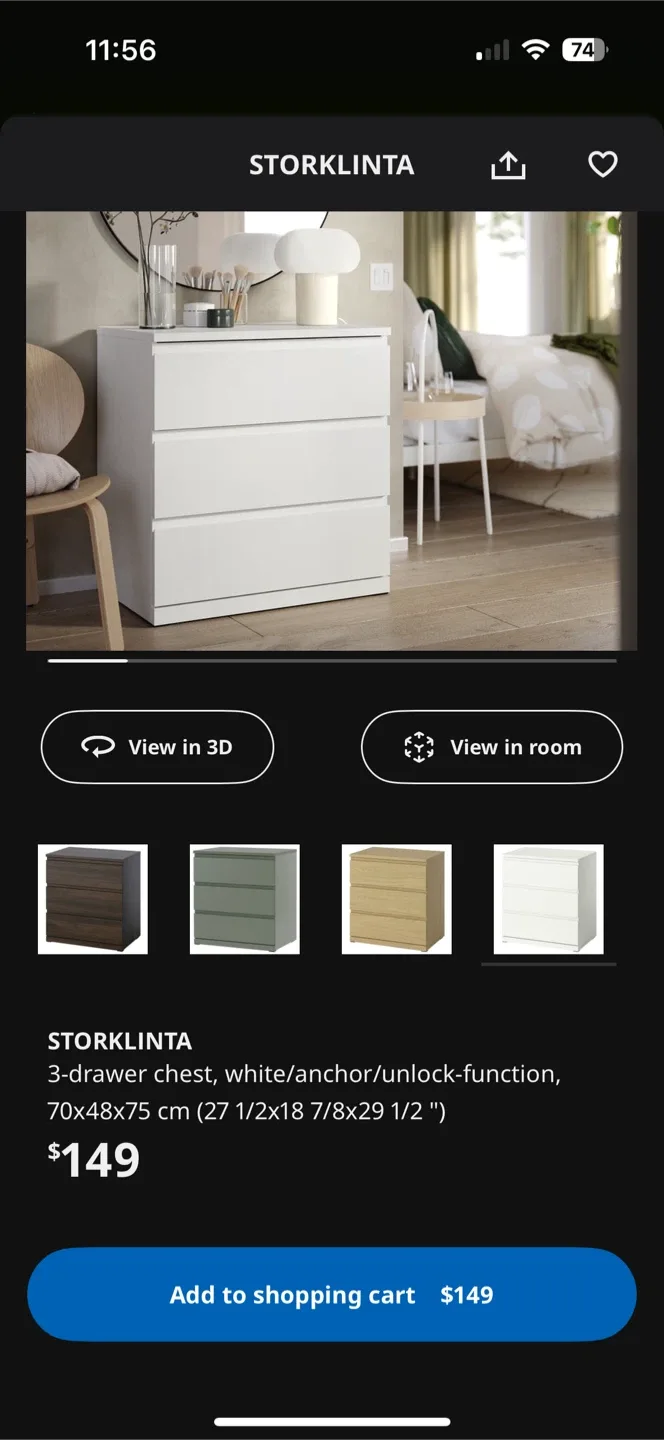 [Moving sale] 3-drawer Chest image indicator(2)