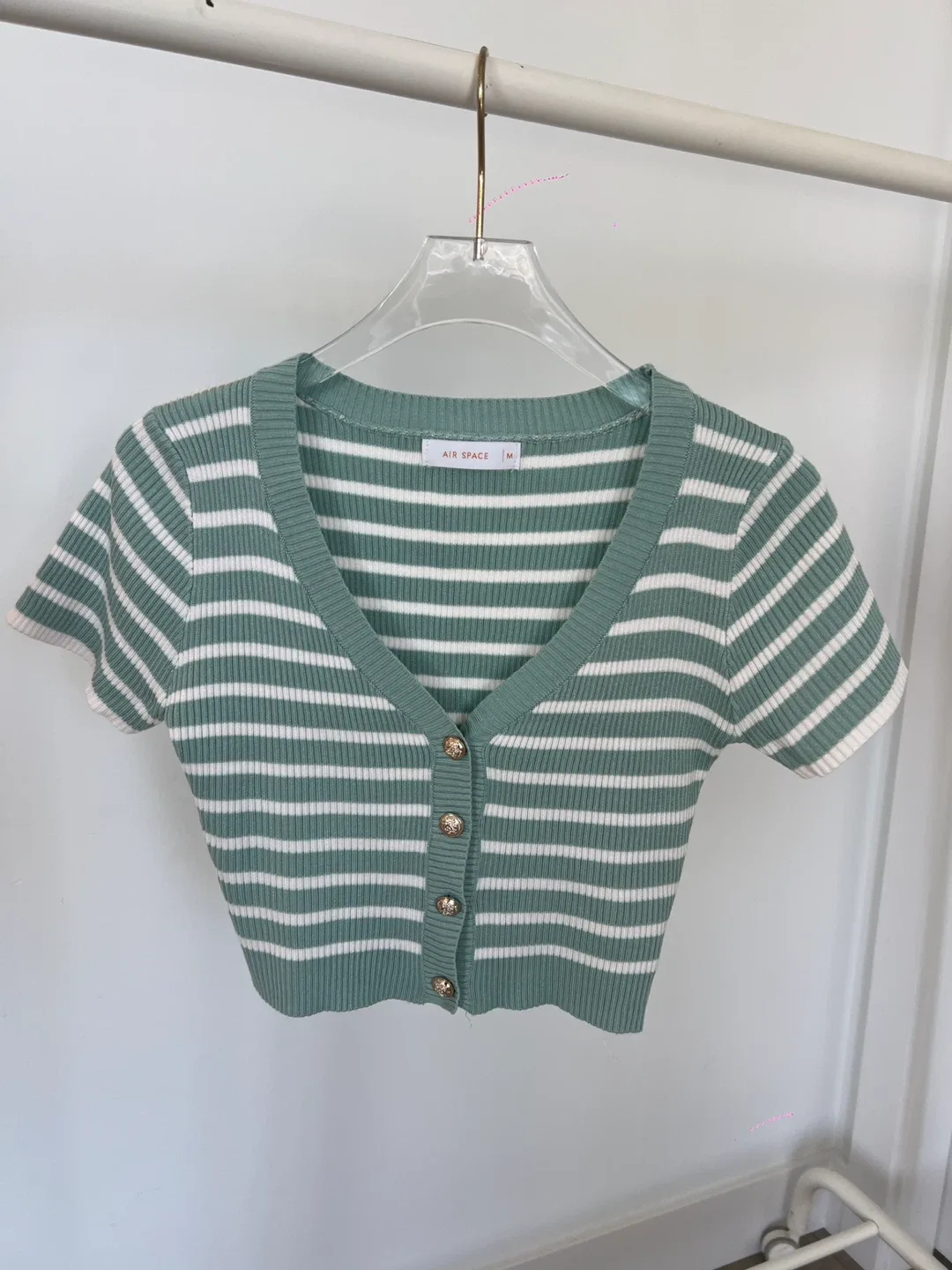 Air Space Striped Crop Top - Size M thumbnail
