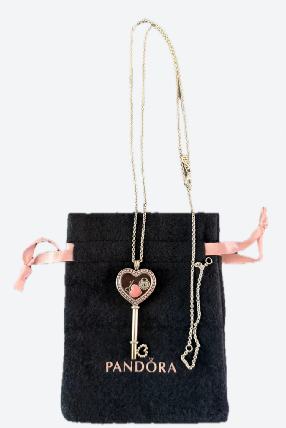 Pandora Heart Key Necklace