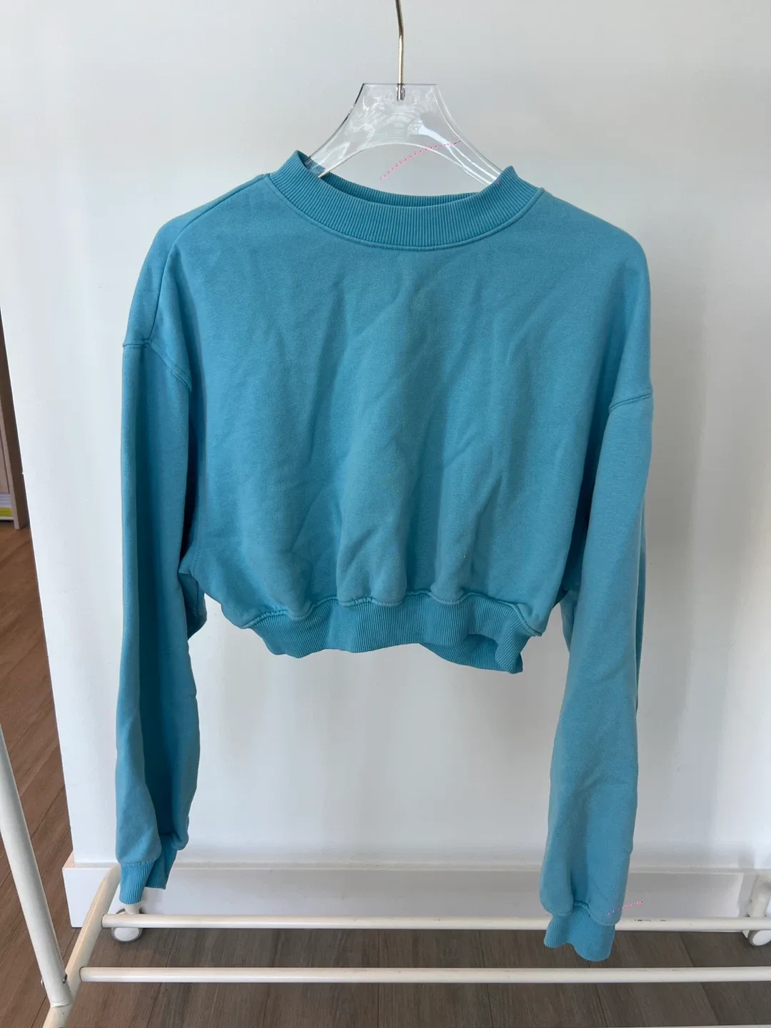 H&M Divided Blue Cropped Sweater - Size S thumbnail