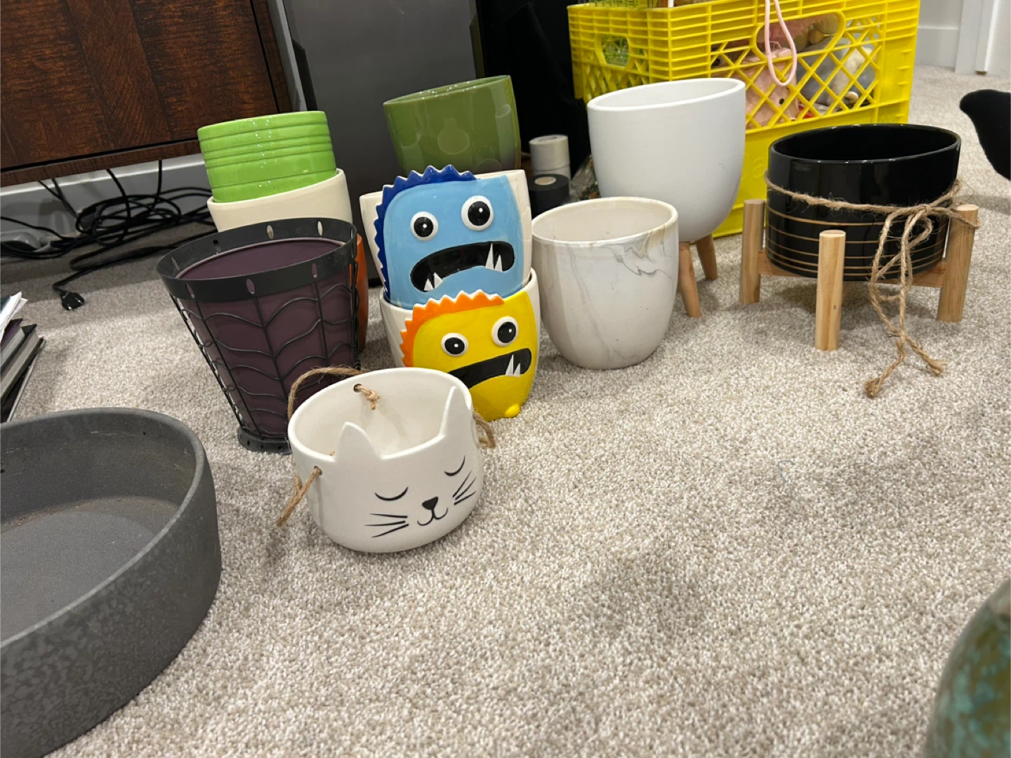 Assorted Decorative Plant Pots