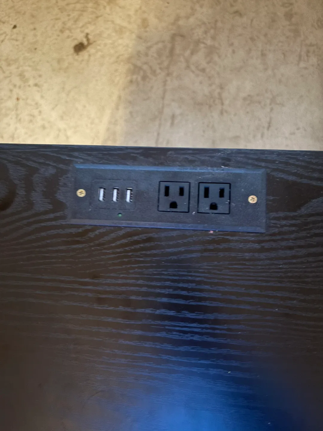 Black End Table with USB & Outlets image indicator(3)