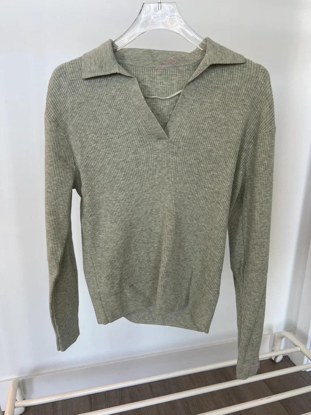 Uniqlo Ribbed Collared Sweater - Size S thumbnail