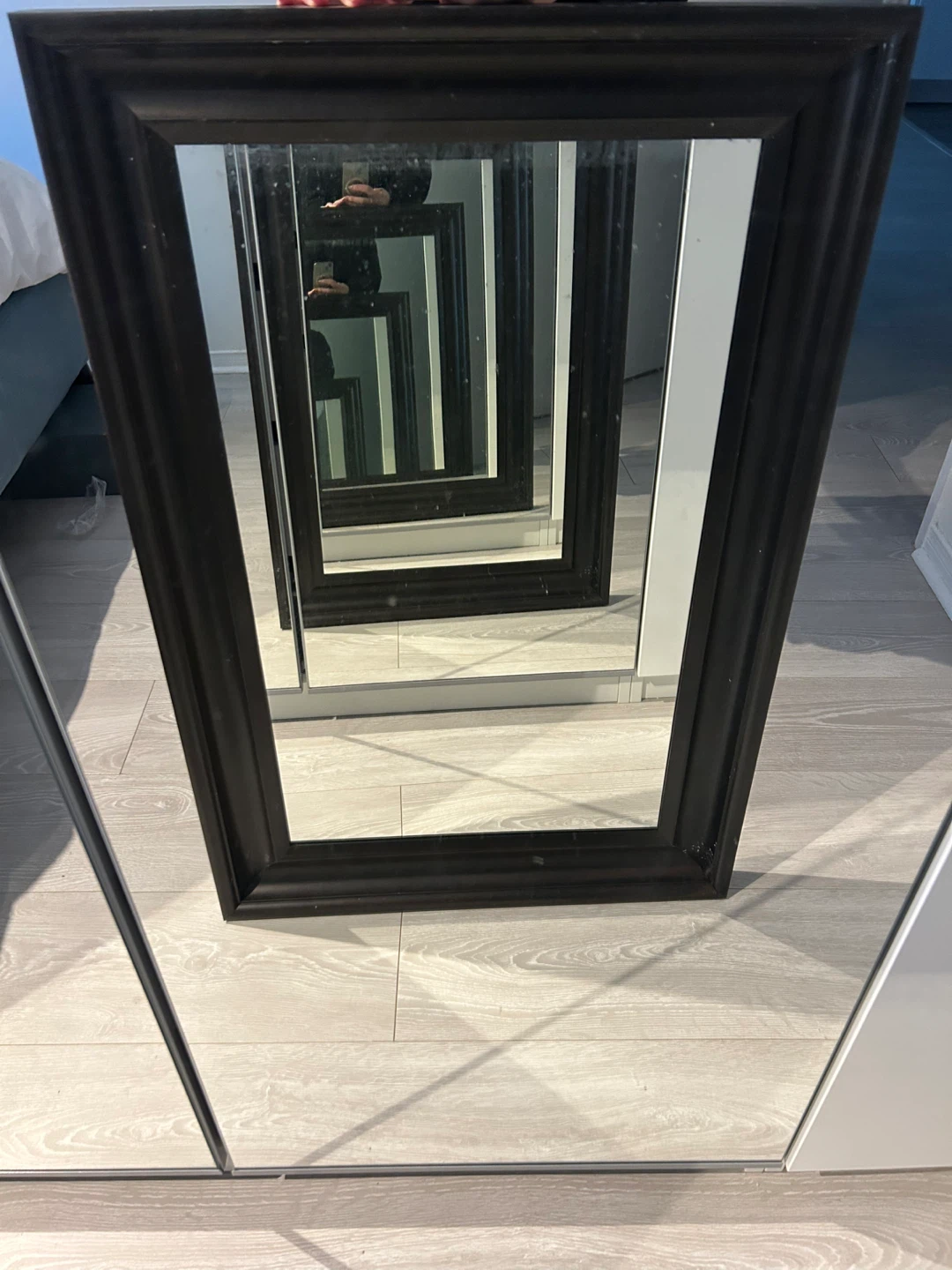 Dark Brown Wooden Framed Mirror - photo 3