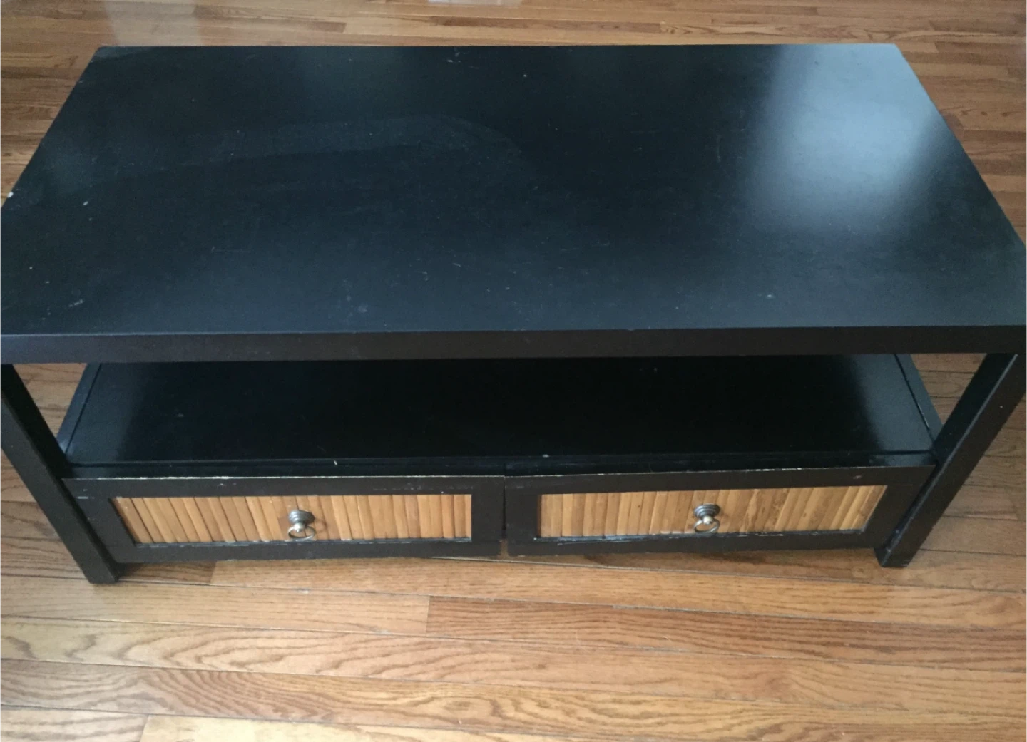 Black Coffee Table with Drawers
