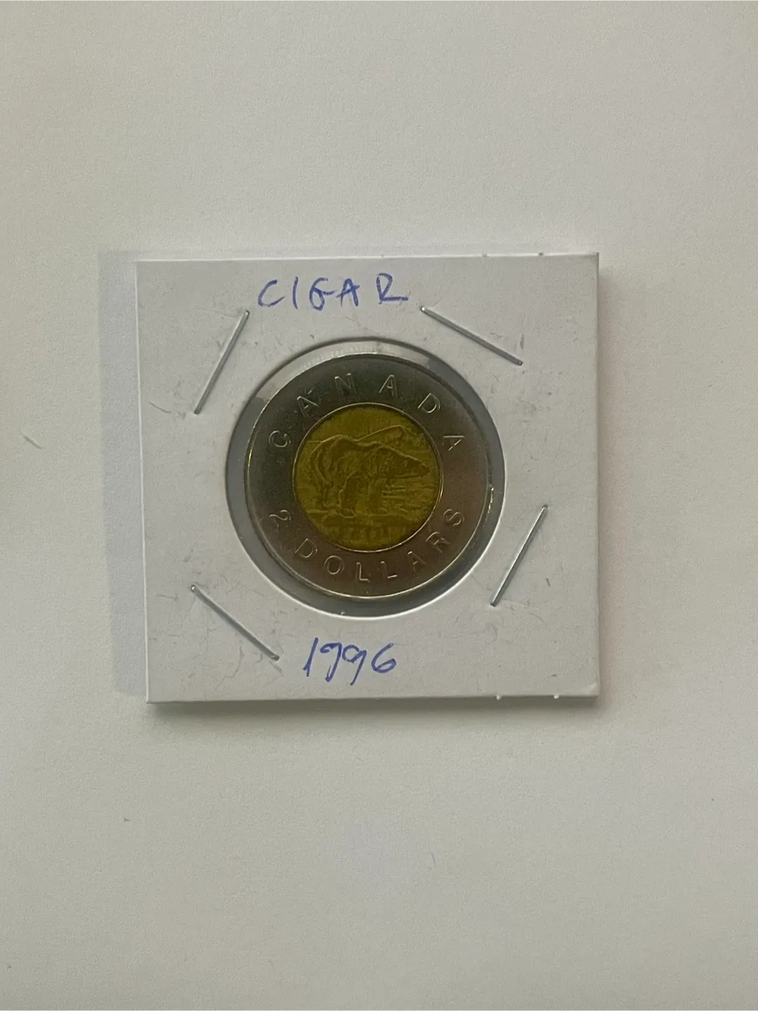 Rare 1996 “cigar” toonie coin image indicator(2)