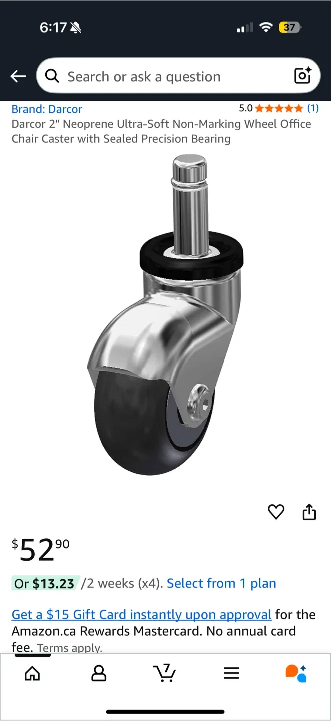 New in box! High performance casters wheels for office chair thumbnail