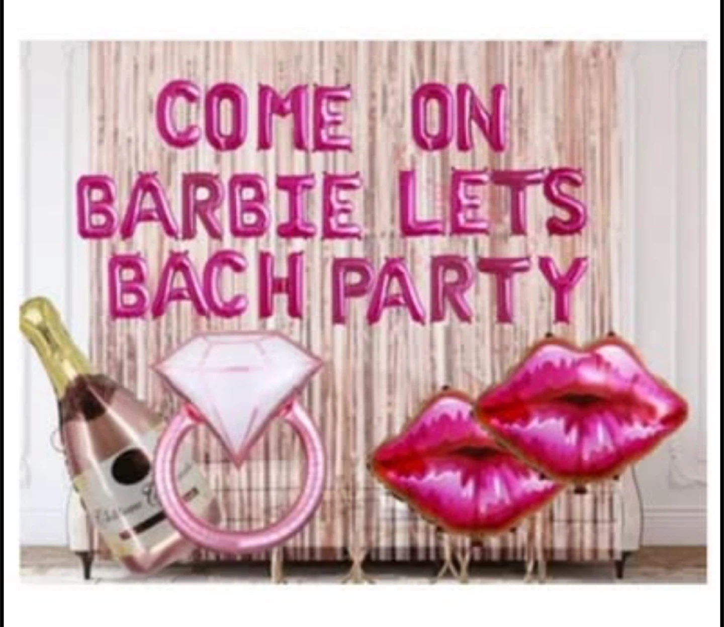 “Come On Barbie Let’s Bach Party” + Balloons + Banner Cards