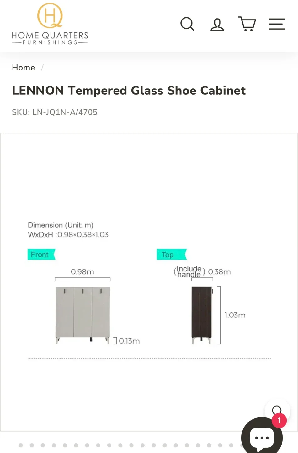 Home Quarters Lennon Tempered Glass Shoe Cabinet image indicator(6)