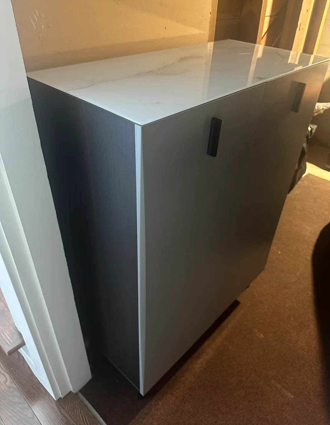 Home Quarters Lennon Tempered Glass Shoe Cabinet image indicator(8)