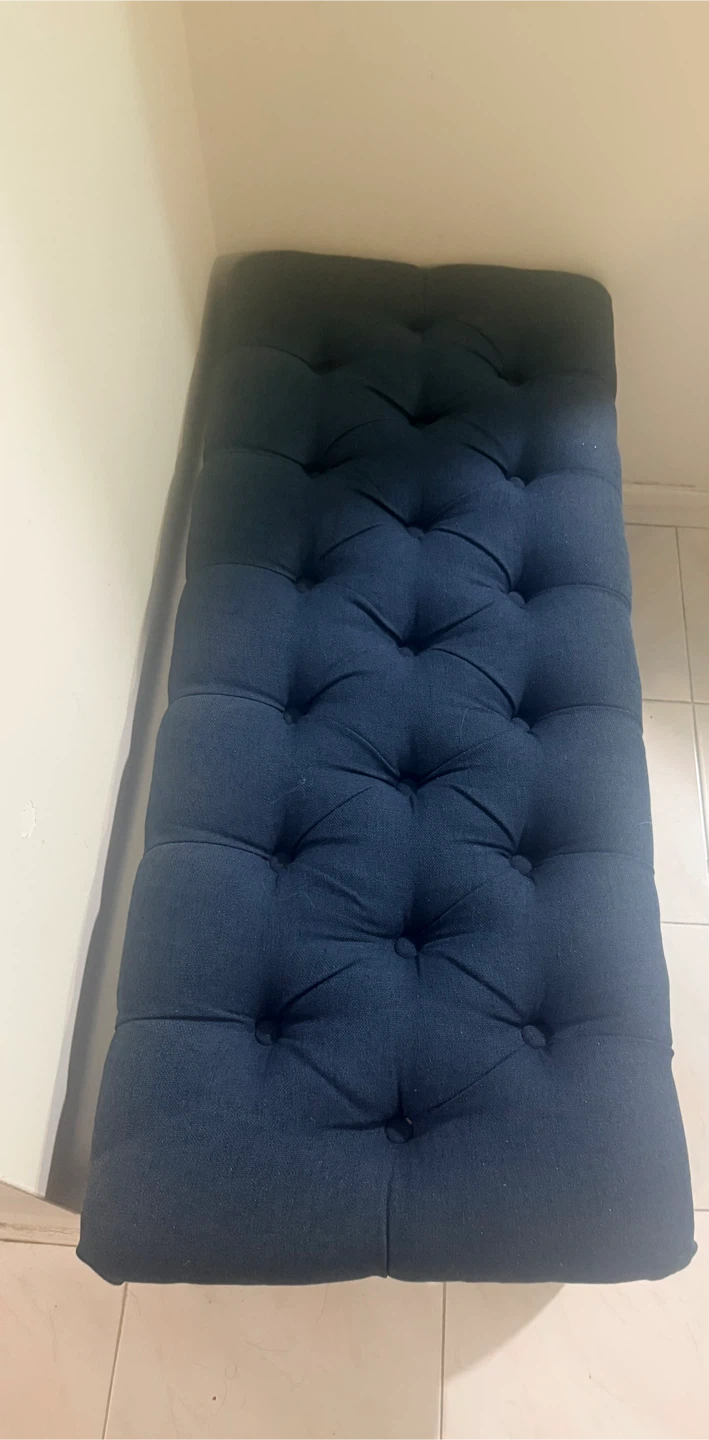 Scarlett Upholstered Tufted Bench - Blue - photo 3