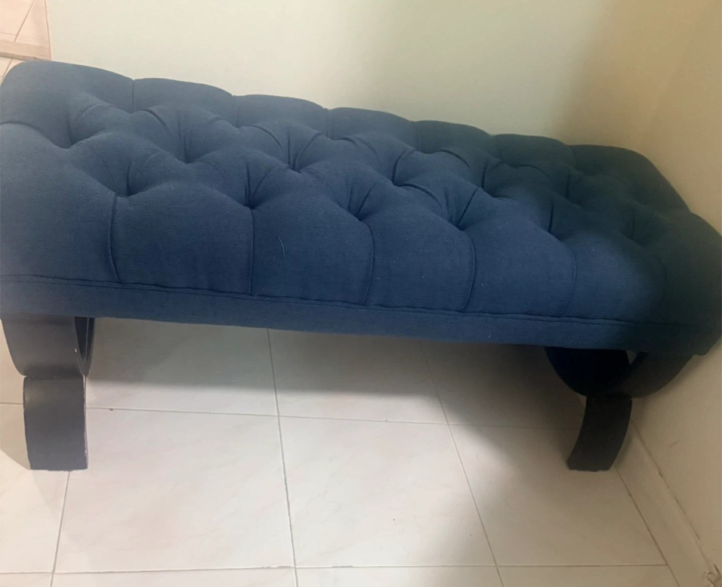 Scarlett Upholstered Tufted Bench - Blue - photo 4
