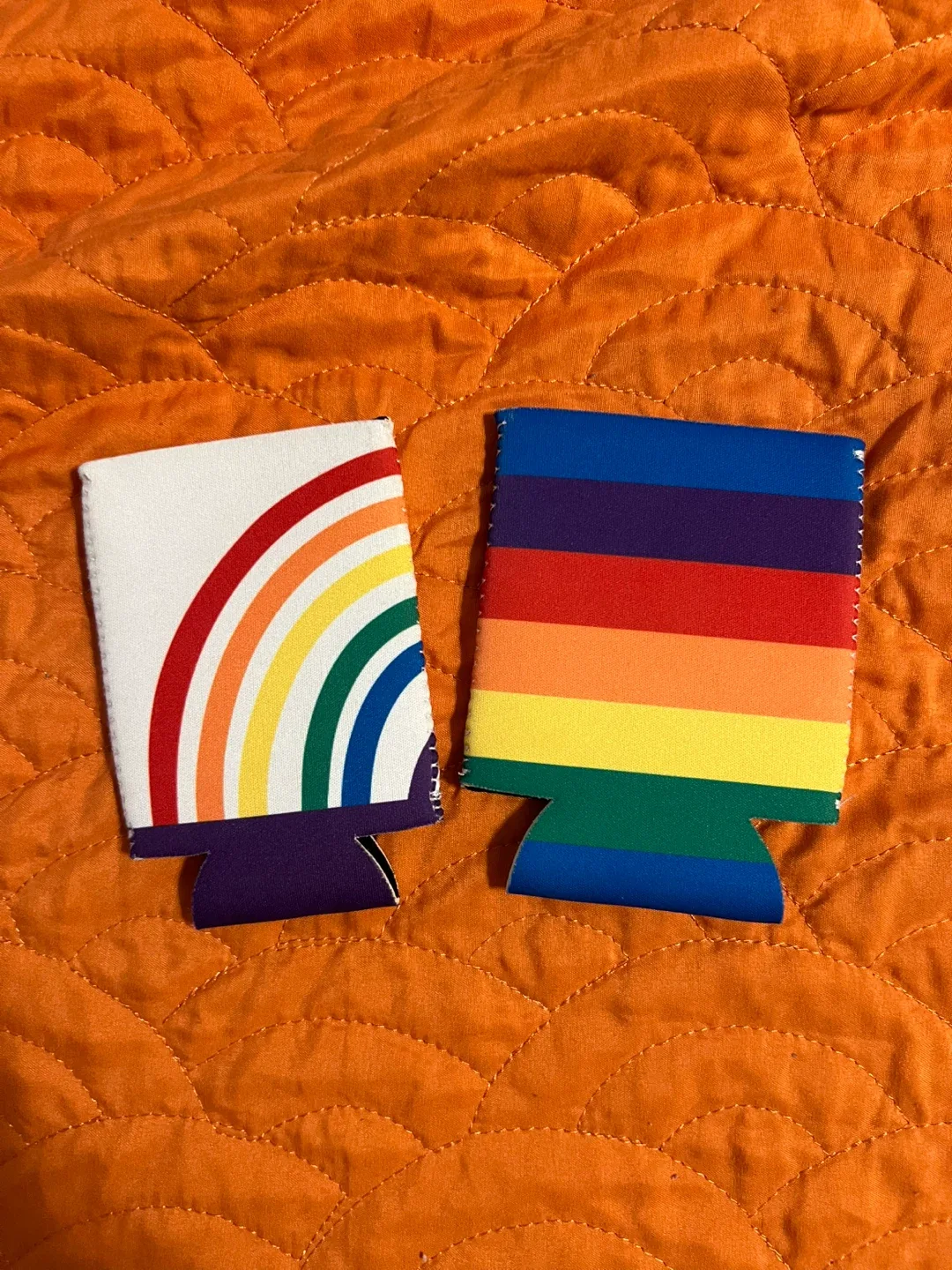 Rainbow Can Coolers/ Koozies (Set of 2) thumbnail