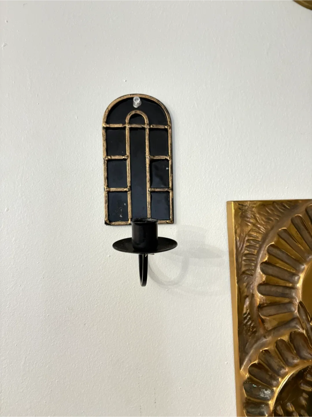 Black Candle Holder - Wall Mounted thumbnail