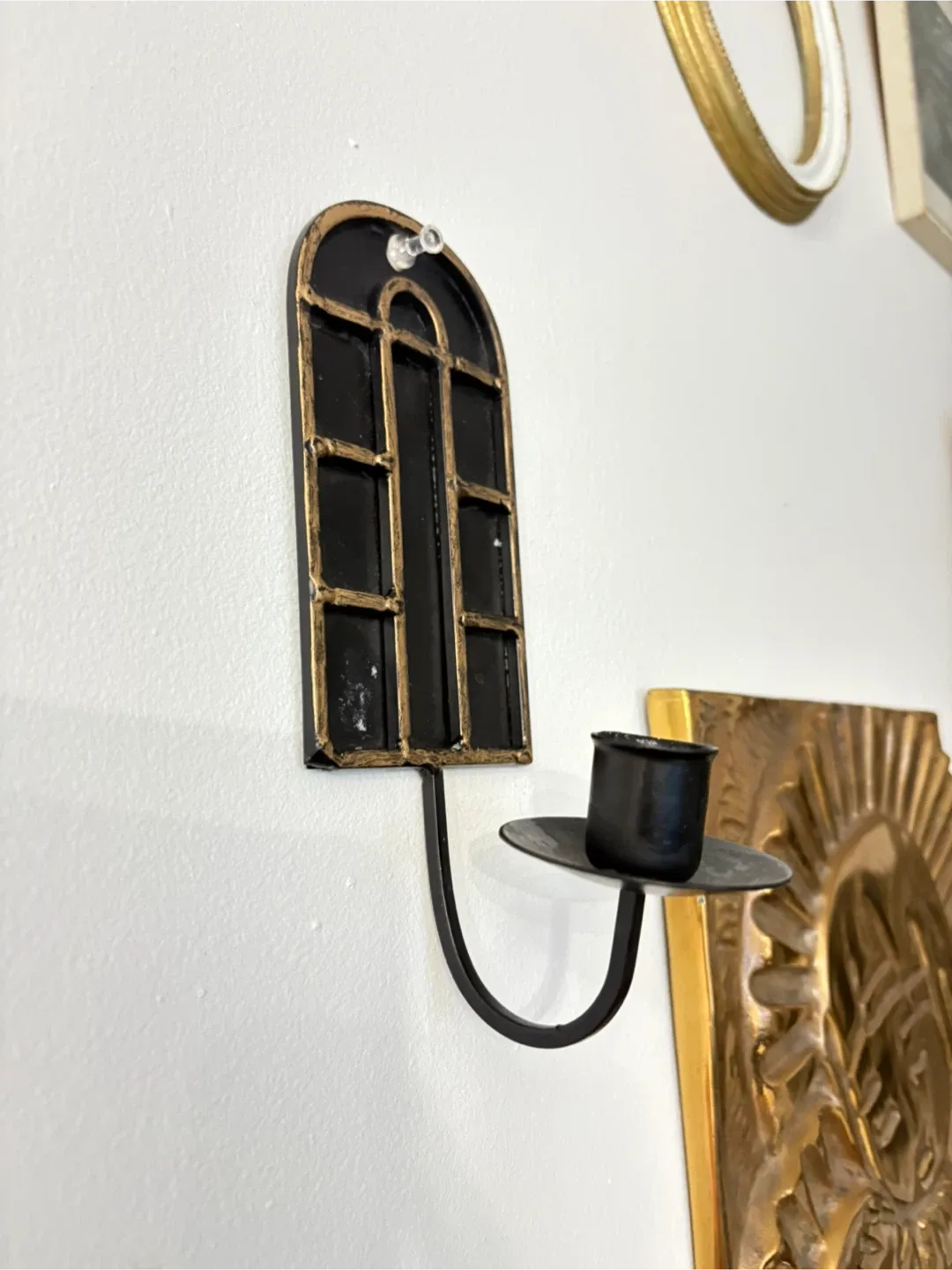 Black Candle Holder - Wall Mounted image indicator(2)