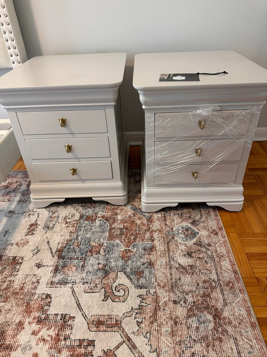 Black and White Nightstands - Set of 2 thumbnail