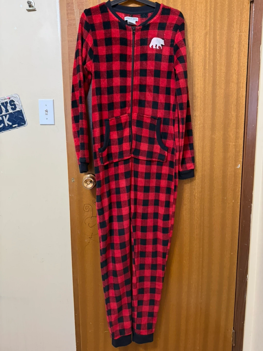 Adults Couple Plaid Onesie