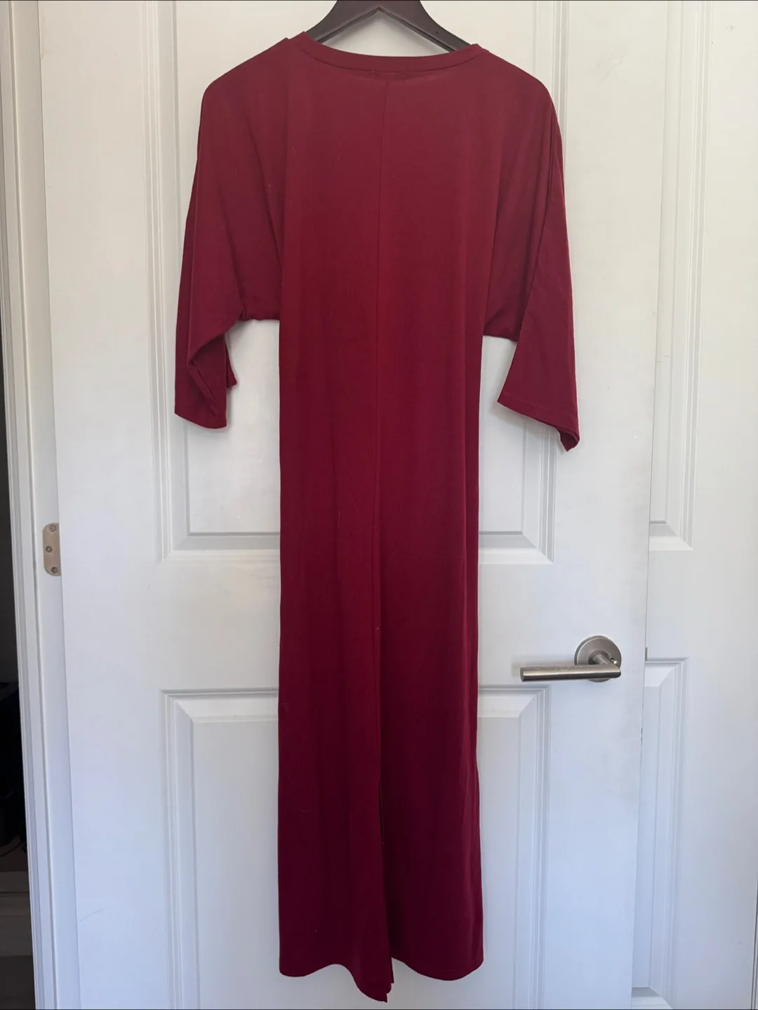 Burgundy Tie-Waist Midi Dress image indicator(3)