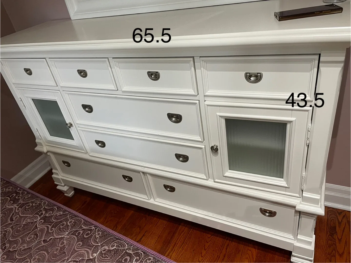 White Wood Bedroom Set (Bed, Dresser, Nightstand) image indicator(6)