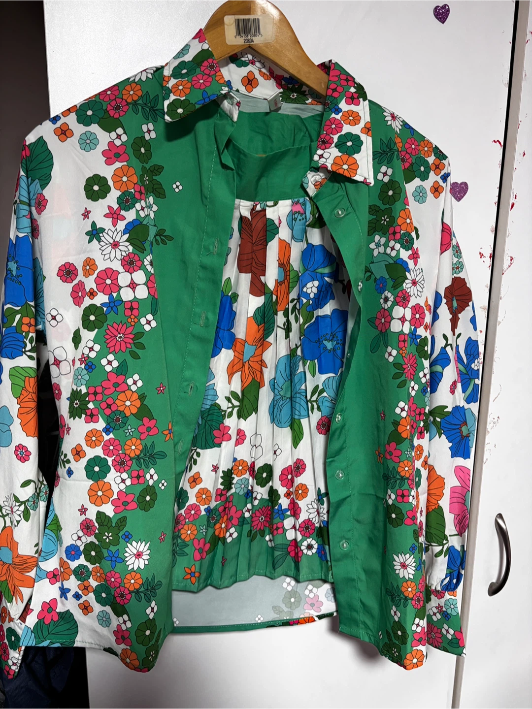 Vintage Floral Blouse & Skirt Set - photo 2