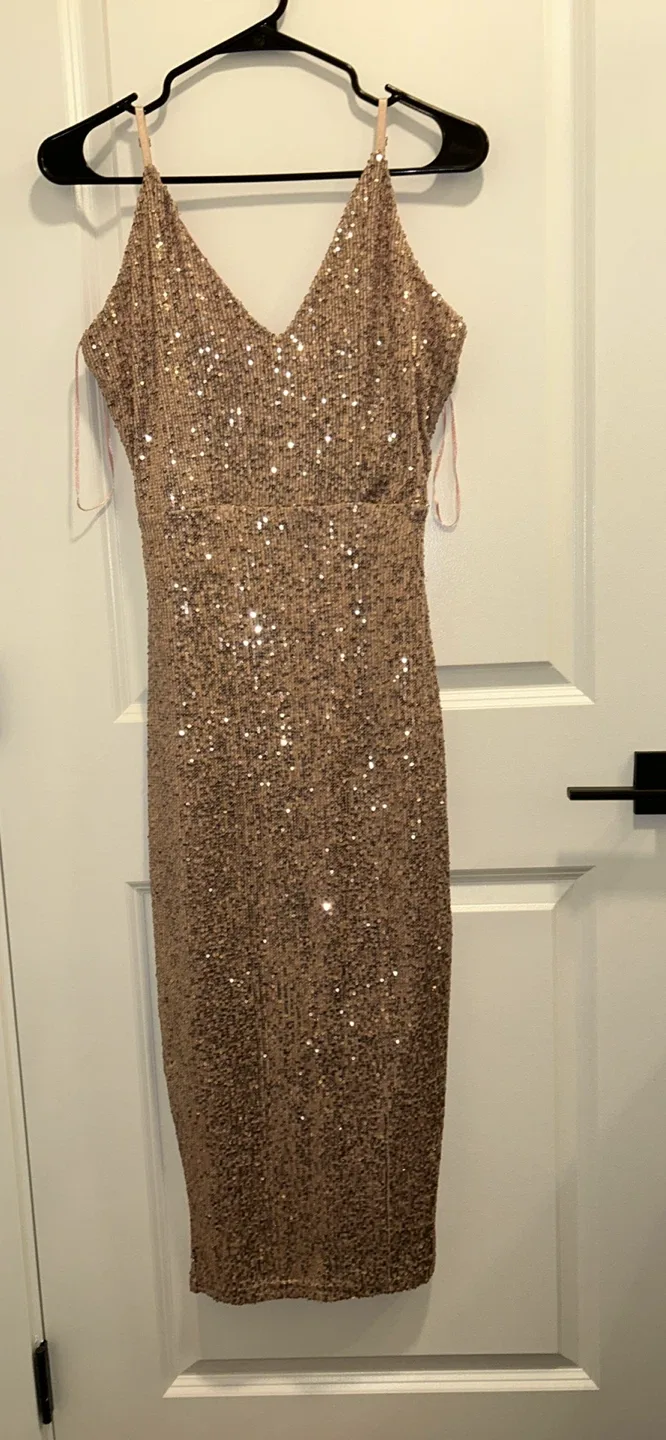 Sequin Dress - Rose Gold