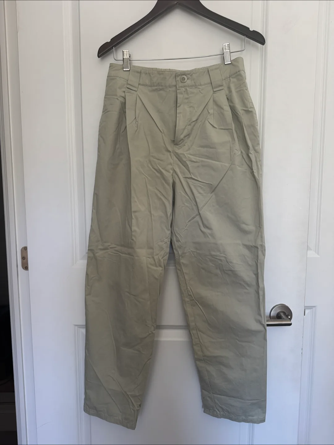MNG (Mango) sage green Pants - Size 8 thumbnail