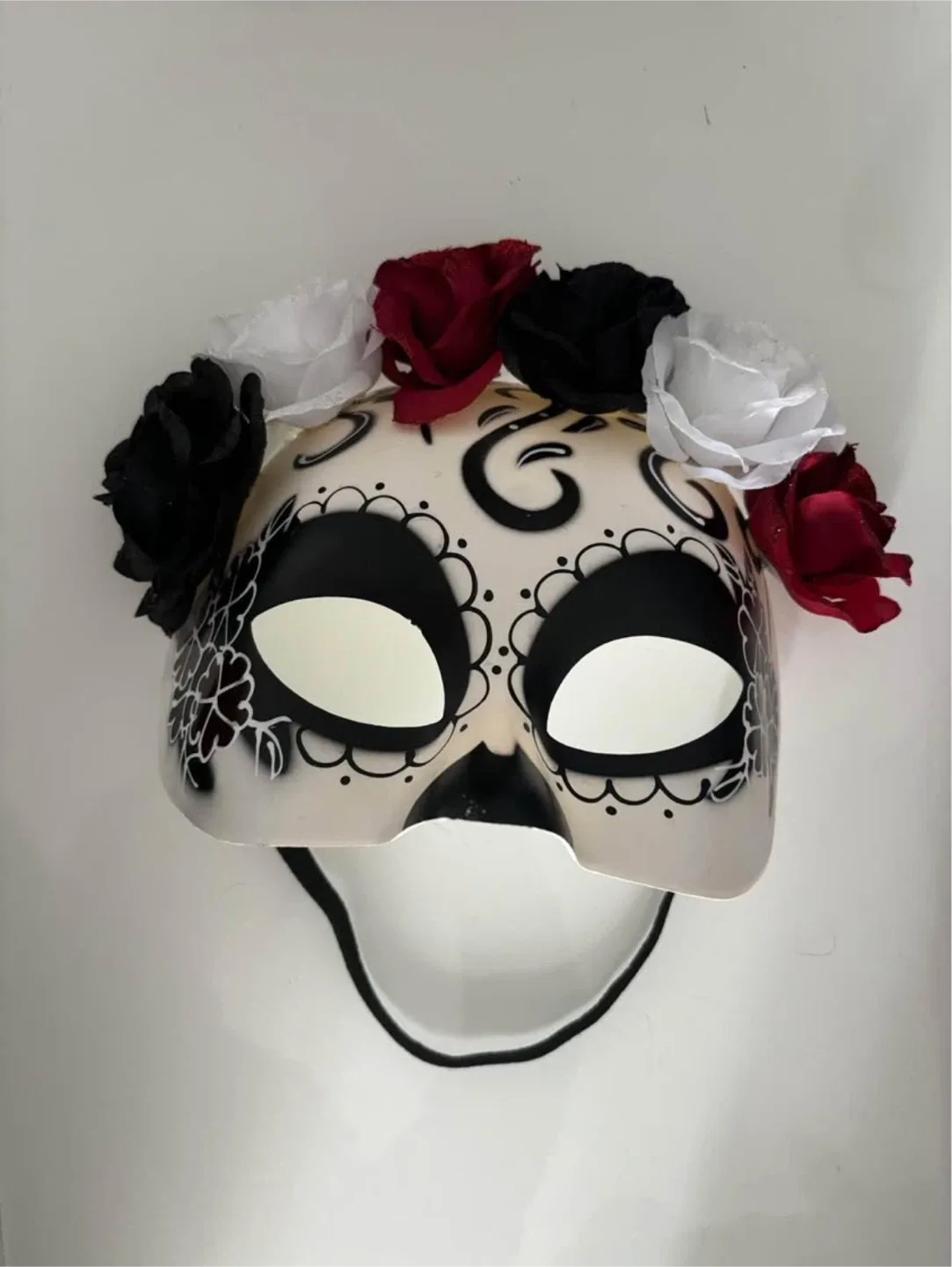 Halloween | Sugar Skull Mask with Floral Detail thumbnail
