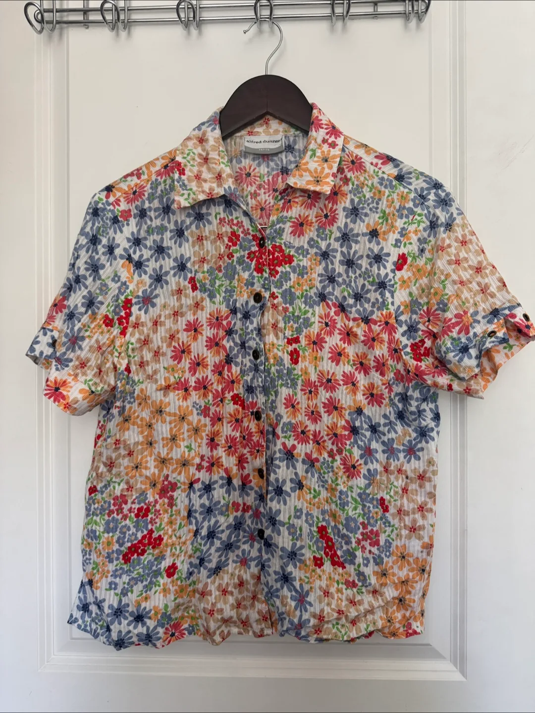 Alfred Dunner Floral Print Button Up thumbnail