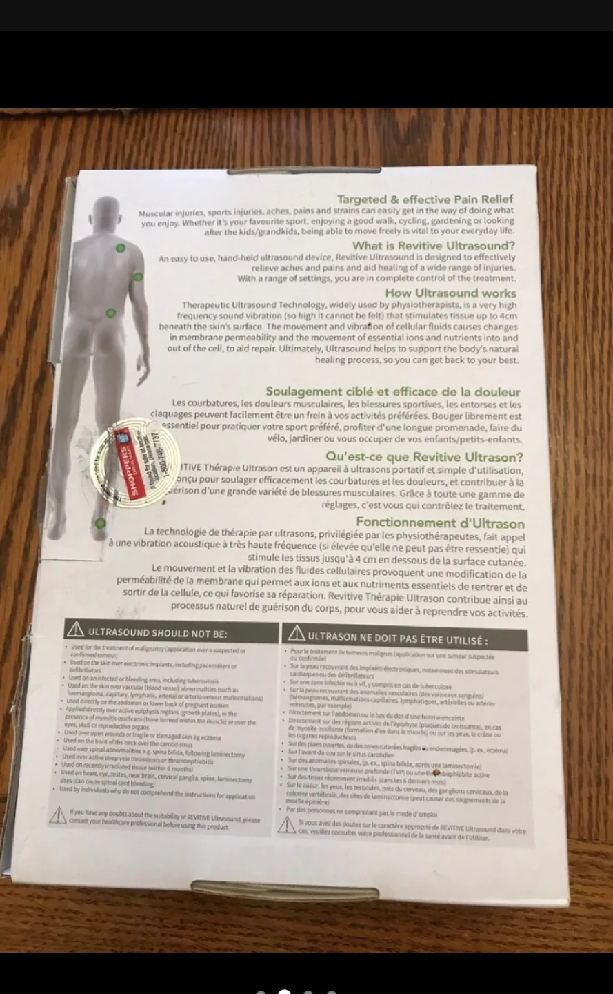 Revitive Medic Pain Relief Ultrasound Therapy Device image indicator(2)