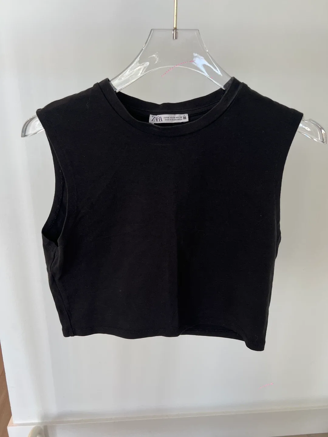 Zara Black Tank Top - Size M thumbnail