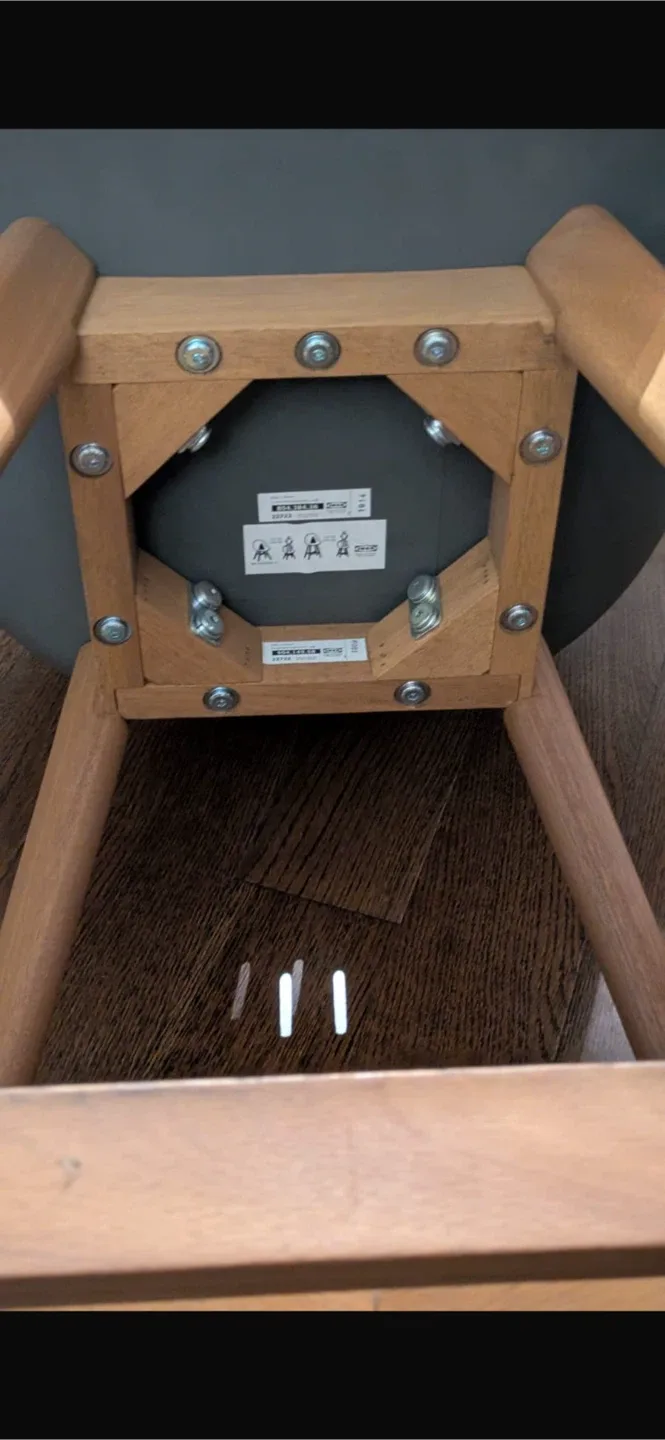 IKEA Franklin Bar Stool - Grey & Wood image indicator(5)