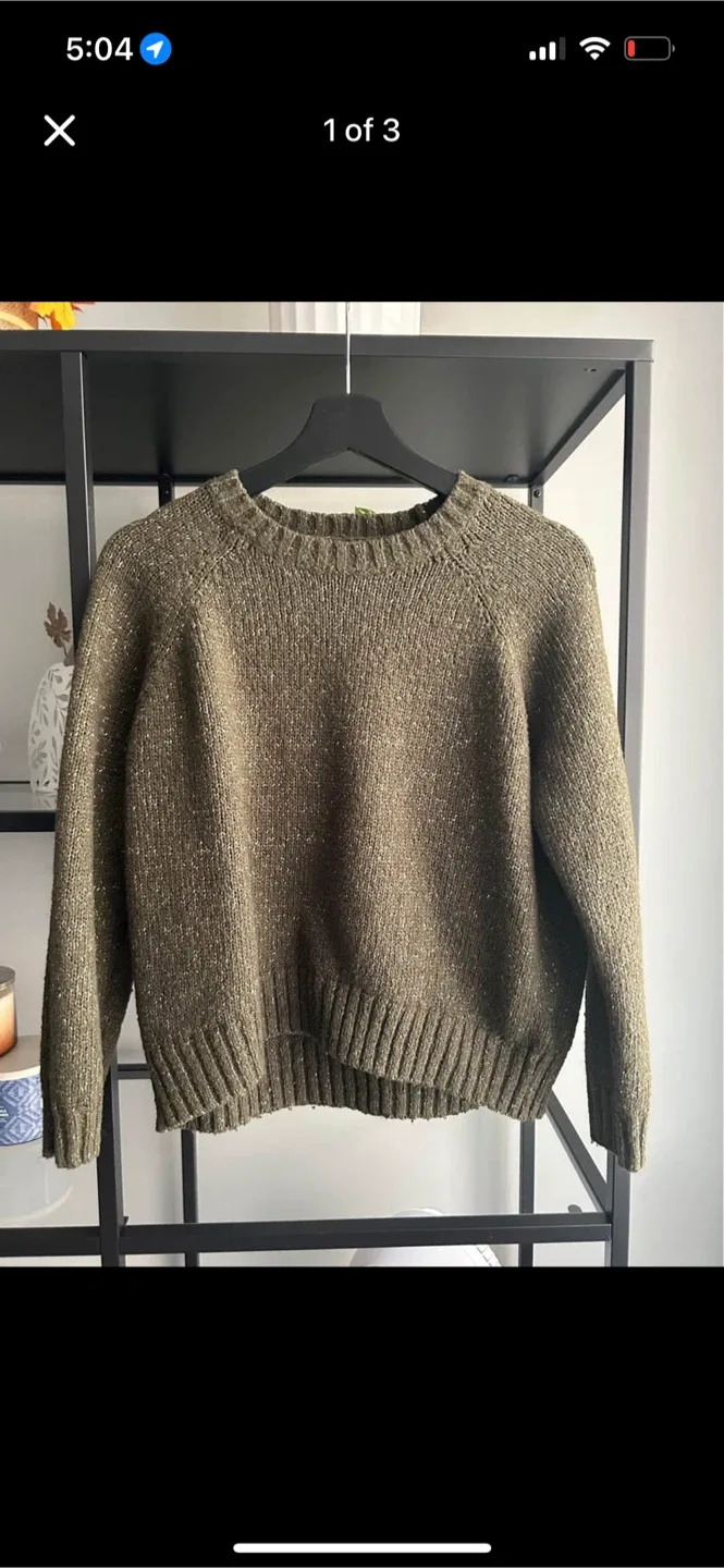 Old Navy Olive Green Sweater - Size S thumbnail