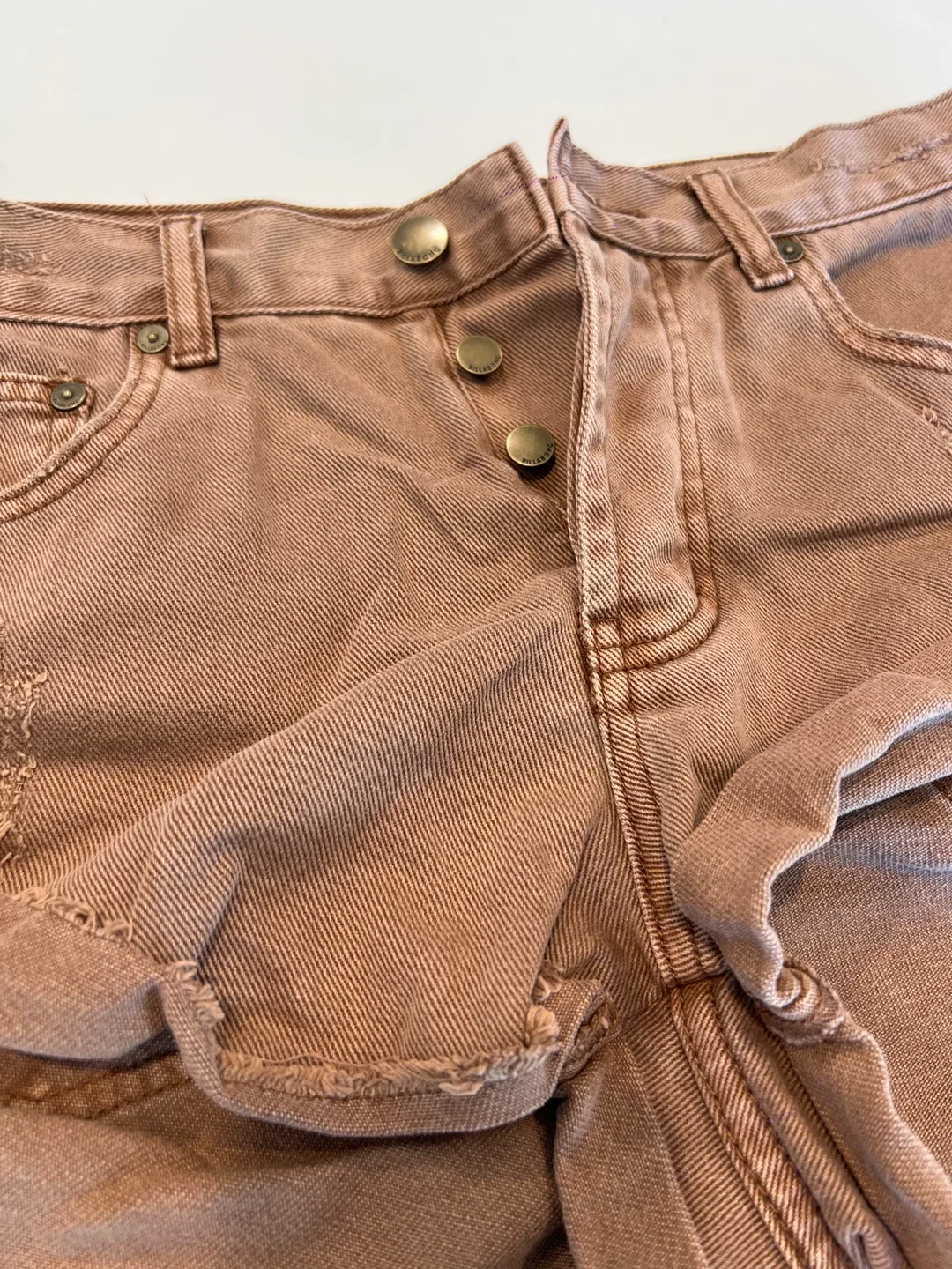 Billabong Brown Denim Shorts - Size 27 image indicator(2)