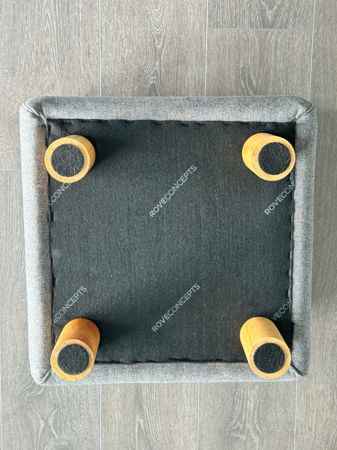 Rove Concepts Grey Ottoman Footstool image indicator(3)