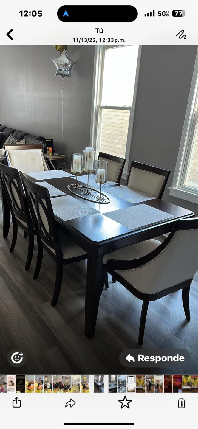 Dining Table with 6 Chairs extendable to 8 - photo 2