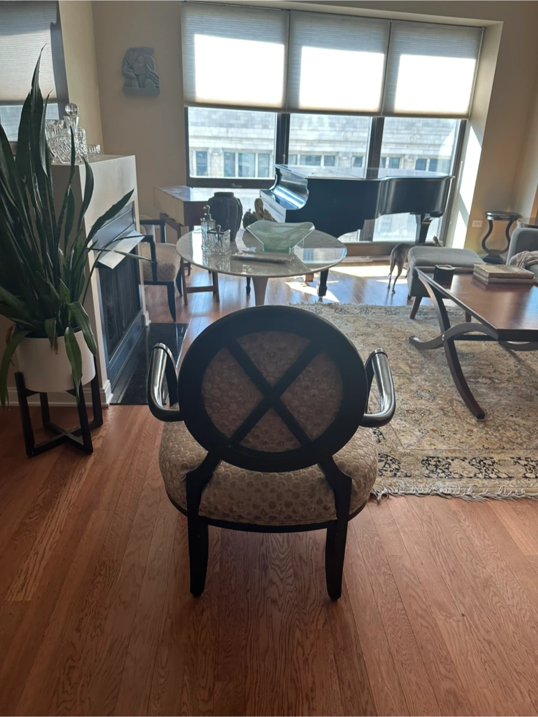 Accent Chair - Black Frame, Patterned Cushion - photo 2