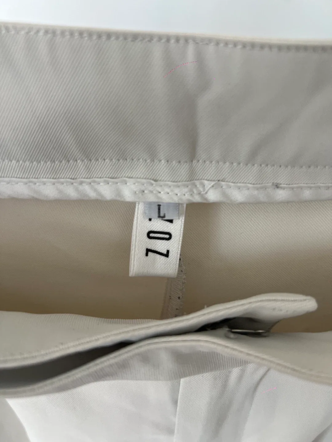 ZOZ Light Beige Wide Leg Pants - Size L image indicator(3)