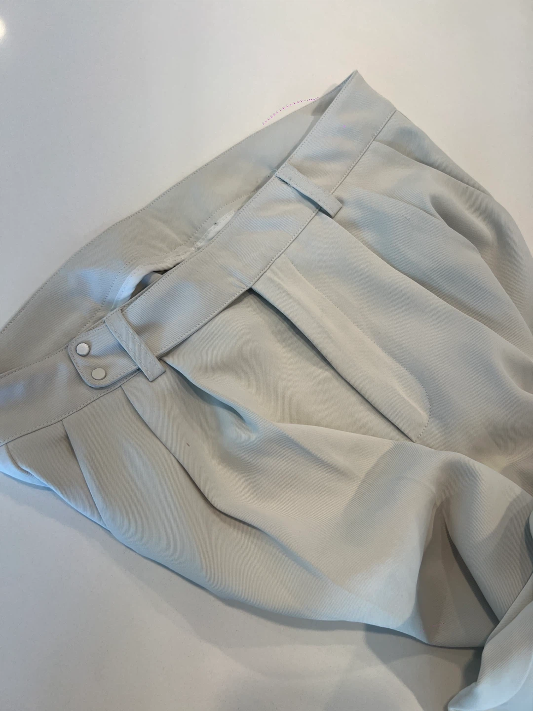 ZOZ Light Beige Wide Leg Pants - Size L - photo 5