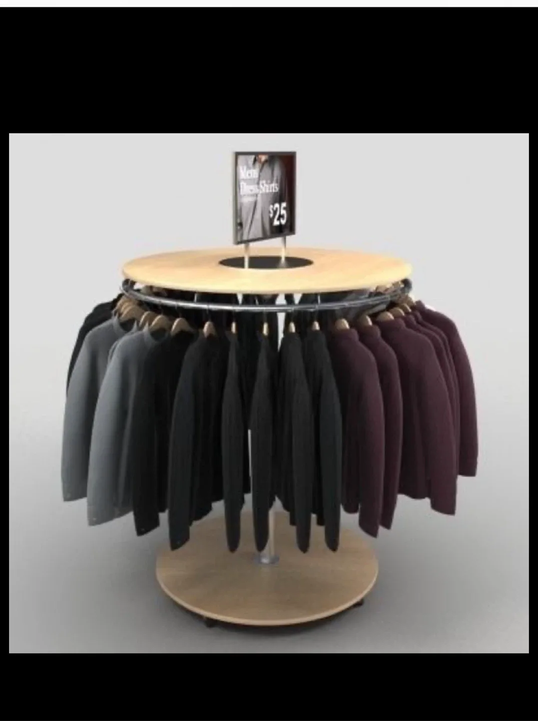 Black Steel NEW round clothes rack Canada Round Clothes Rack image indicator(3)