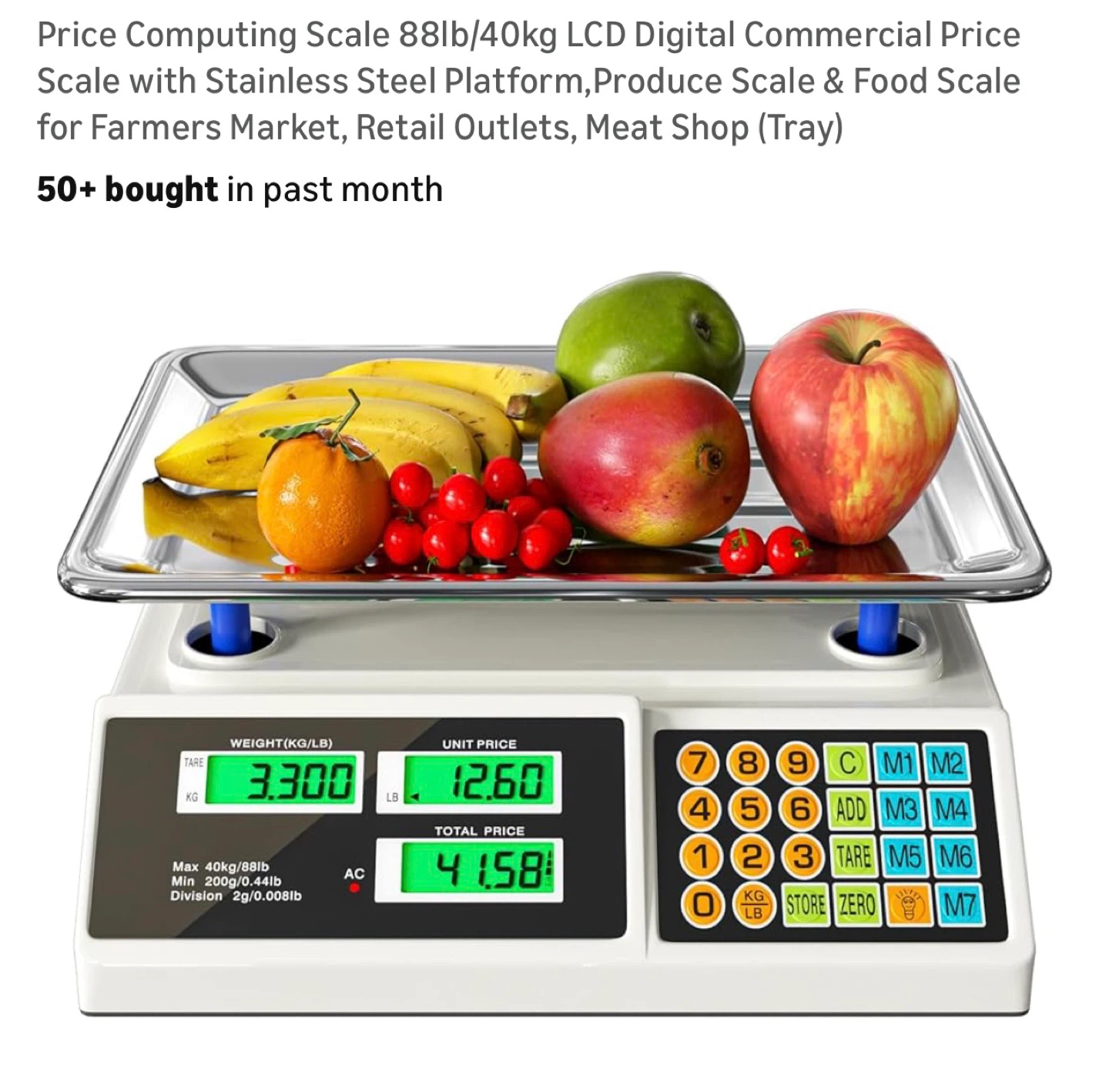 Price Computing Scale 88lb/40kg