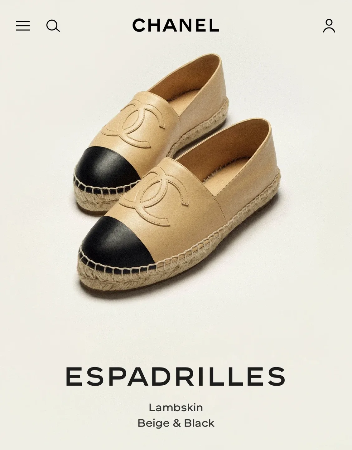 Chanel Espadrilles Beige & Black image indicator(3)